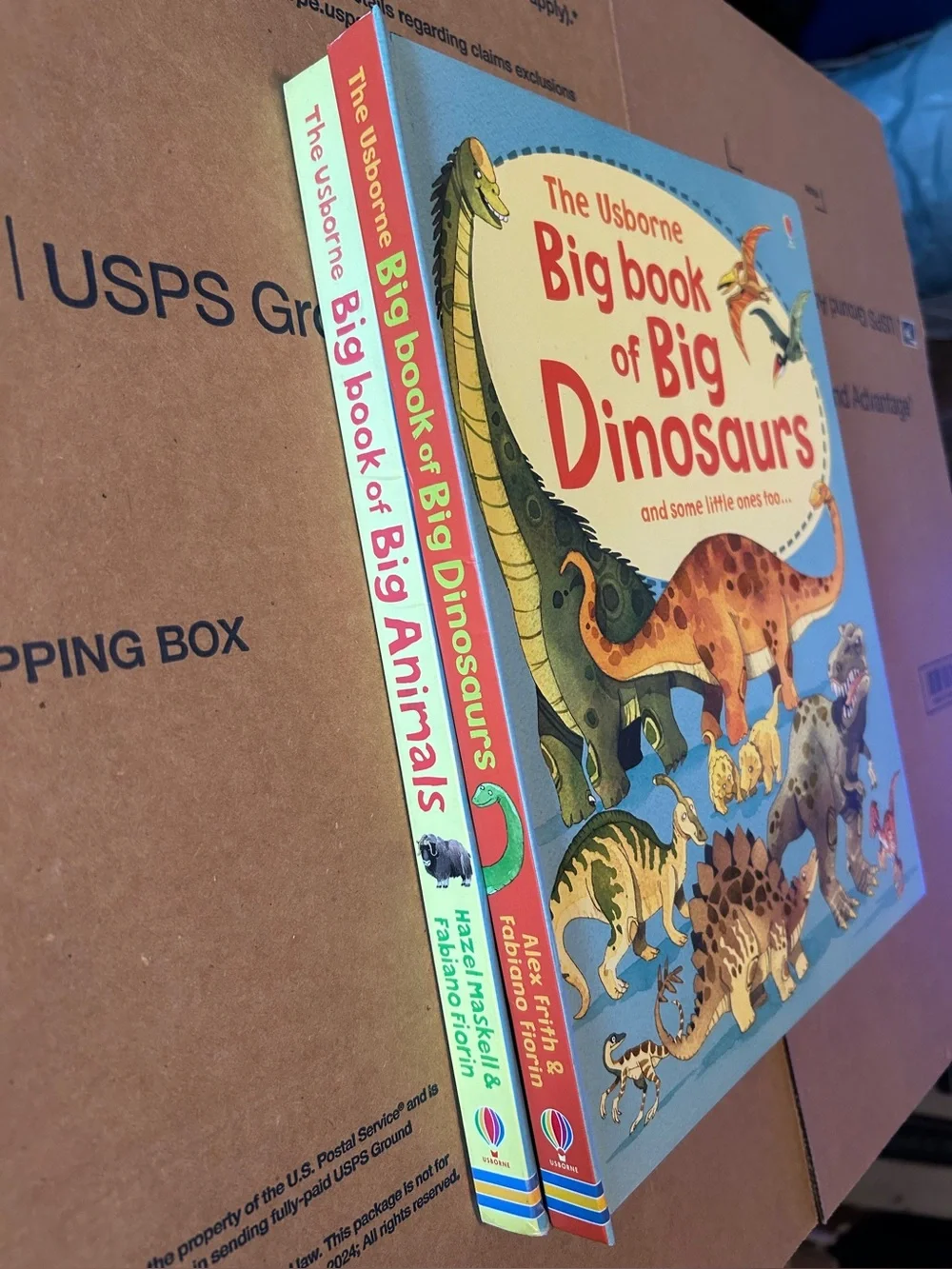 Usborne book of Big Animals and Big Dinosaurs